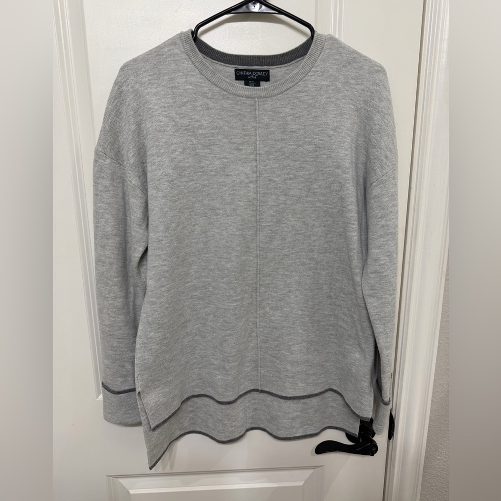 Cynthia Rowley Gray Knit Active Sweatshirt